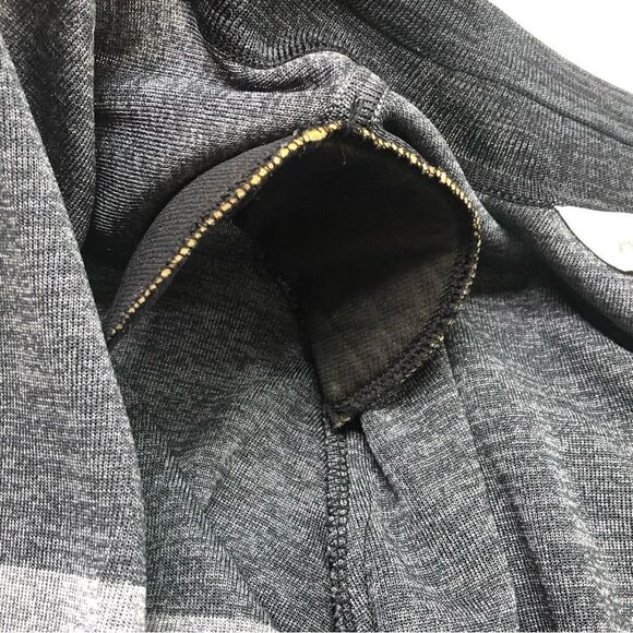 MISOOK LONG OPEN FRONT COLOR BLOCK CARDIGAN - Picture 8 of 9
